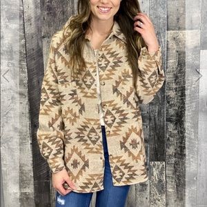 NWT Aztec Print Shacket.